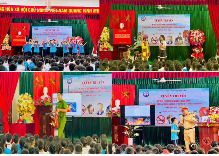 Công an thị trấn Cát Hải: Đẩy mạnh tuyên truyền về an toàn giao thông, PCCC và phòng chống tác hại Thuốc lá điện tử, Ma túy 